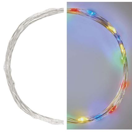 Guirlanda de Natal LED 20xLED/2xAA 2,4m multicolorida