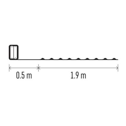 Guirlanda de Natal LED 20xLED/2xAA 2,4m multicolorida