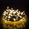 Guirlanda de Natal LED para exterior, 100 LEDs / 8 funções, 15 m, IP44, branco quente