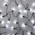 Guirlanda de Natal LED para exterior, 50 LEDs, 8 funções, 14,8 m, IP44, branco frio
