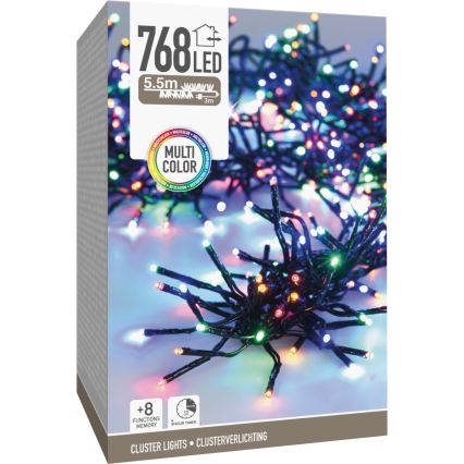Guirlanda de Natal LED para exterior 768xLED/230V/8 funções 8,5 m IP44 multicolorido