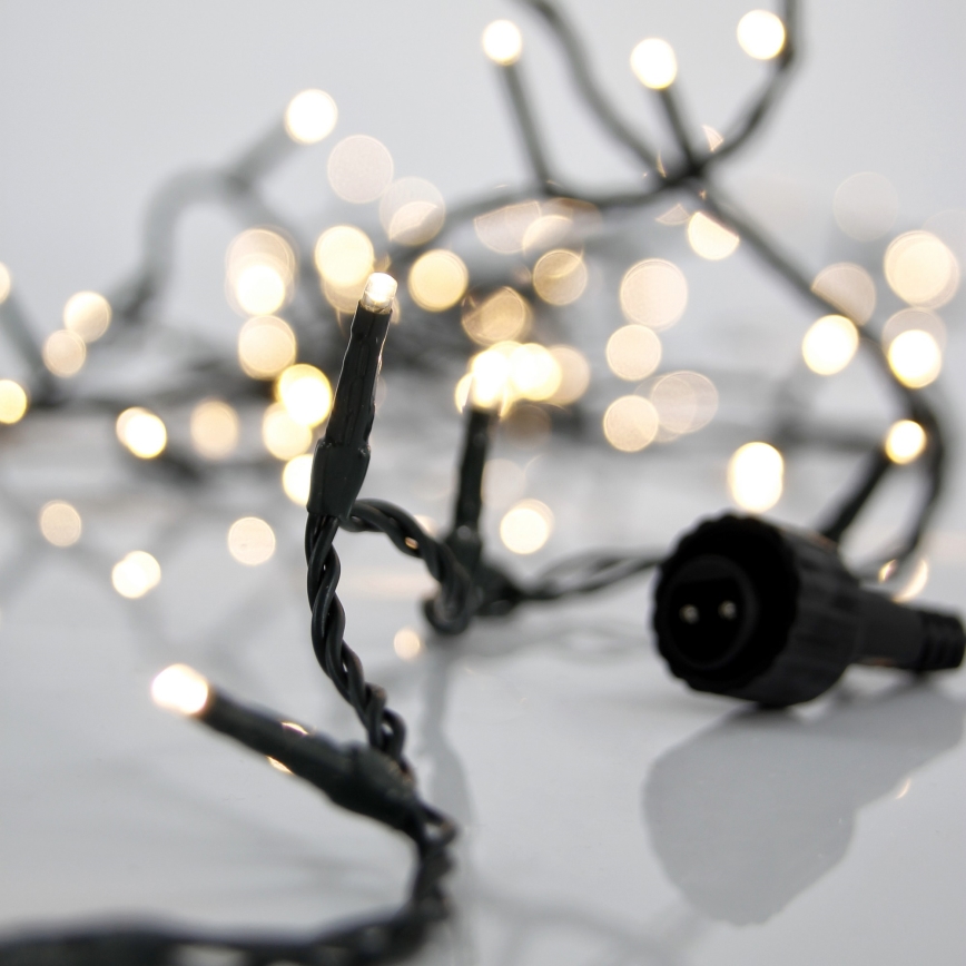 Guirlanda de Natal LED SNAKE para exterior, 800 LEDs, 19,1 m, IP44, branco quente