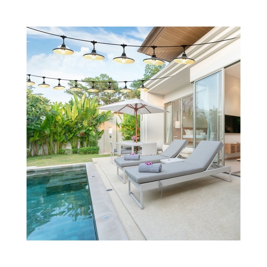 Guirlanda decorativa exterior CRETE 20xE27/230V 25m IP44