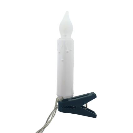 Guirlanda decorativa LED 10xLED/2xAA 1,65 m branco quente em forma de vela