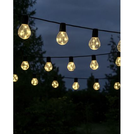 Guirlanda decorativa LED para exterior 20xLED/0,075W/230V 5,8 m IP44 preta