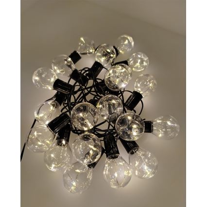 Guirlanda decorativa LED para exterior 20xLED/0,075W/230V 5,8 m IP44 preta