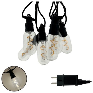 Guirlanda decorativa LED para exterior 6xLED/0,6W/230V 4,5 m IP44 preta