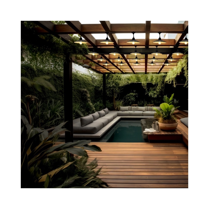 Guirlanda decorativa para exterior CRETE 15xE27/230V 20m IP44