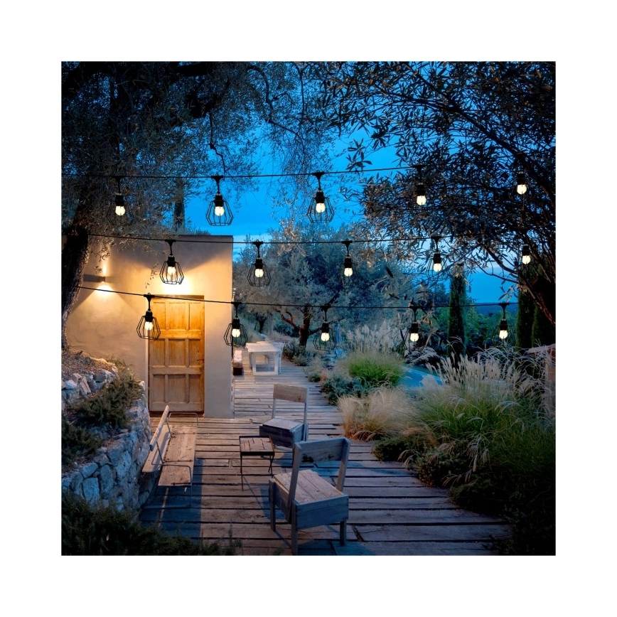 Guirlanda decorativa para exterior CRETE 20xE27/230V 25m IP44