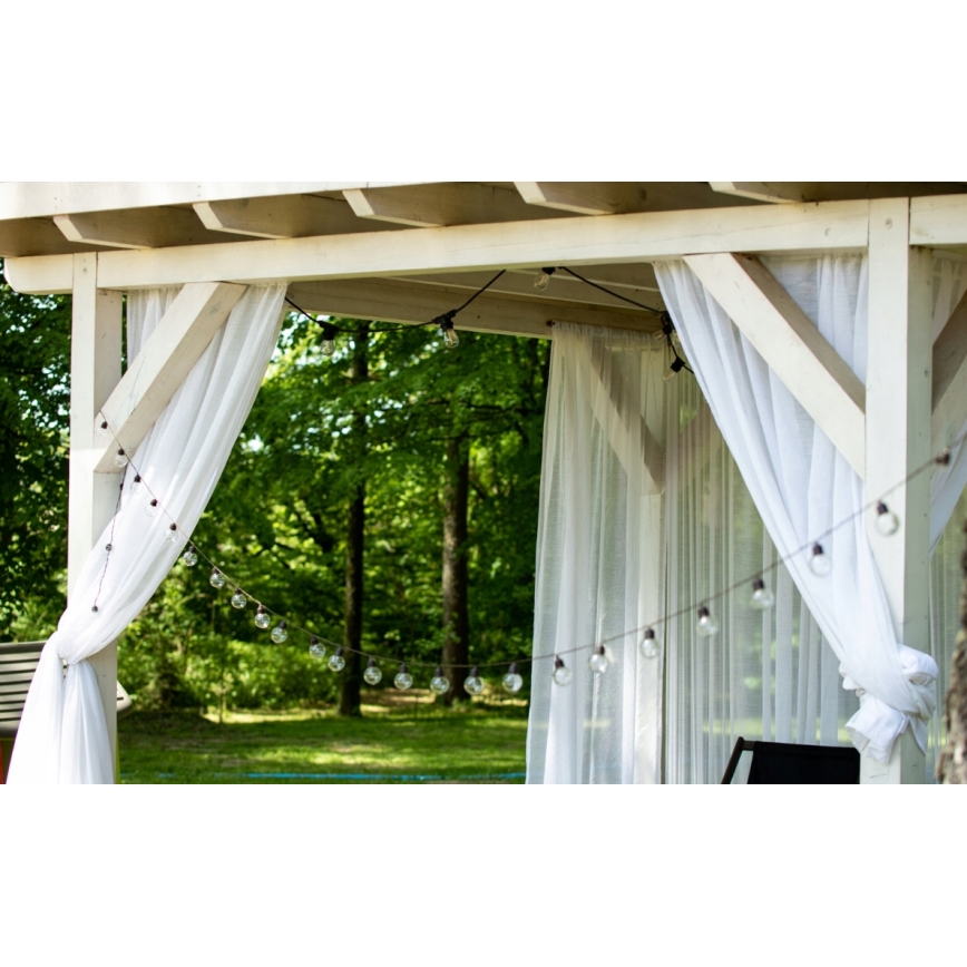 Guirlanda decorativa solar LED 30xLED/8 funções 500 mAh 10,6 m IP67 branco quente