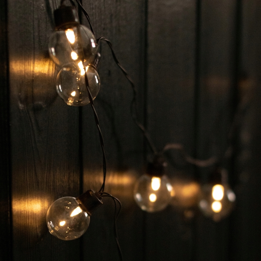 Guirlanda decorativa solar LED 30xLED/8 funções 500 mAh 10,6 m IP67 branco quente