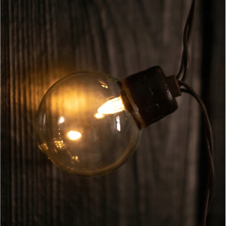 Guirlanda decorativa solar LED 30xLED/8 funções 500 mAh 10,6 m IP67 branco quente