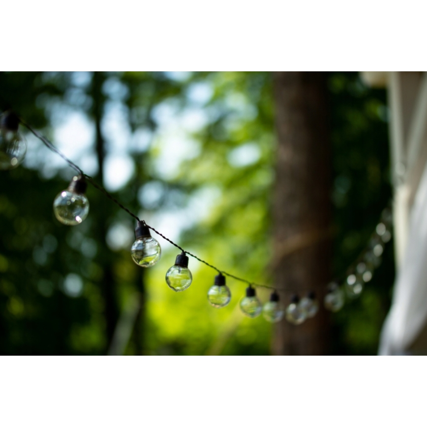 Guirlanda decorativa solar LED 30xLED/8 funções 500 mAh 10,6 m IP67 branco quente