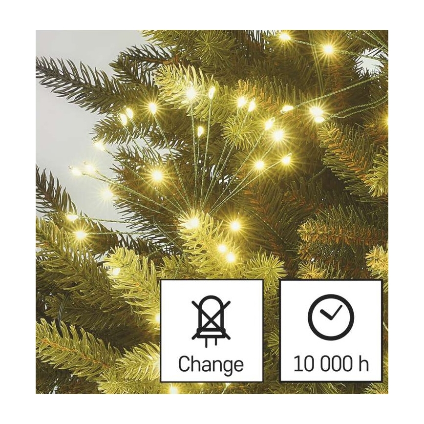 Guirlanda LED 150xLED/5,35m branco quente