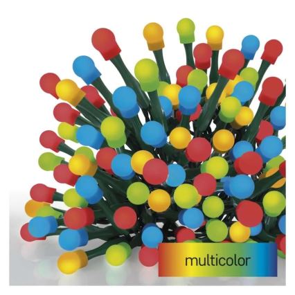 Guirlanda LED 200 LEDs / 8 funções, 25 m, IP44, multicolorido