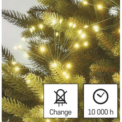 Guirlanda LED 450 LEDs / 11 m, branco quente