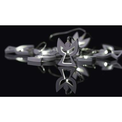 Guirlanda LED CHAIN 10xLED/2xAA 1,85 m branco quente