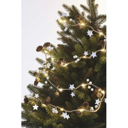 Guirlanda LED com 20 LEDs — funciona com 2 pilhas AA, 2 m