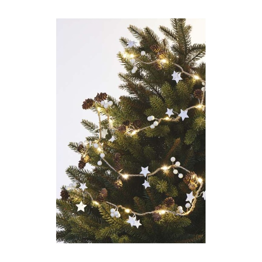 Guirlanda LED com 20 LEDs — funciona com 2 pilhas AA, 2 m
