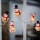 Guirlanda LED com ventosas 6xLED/2xAA 1,2m branco quente boneco de neve