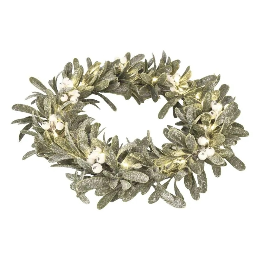 Guirlanda LED de Natal, 25 LEDs / 3x AA, diâmetro 35 cm