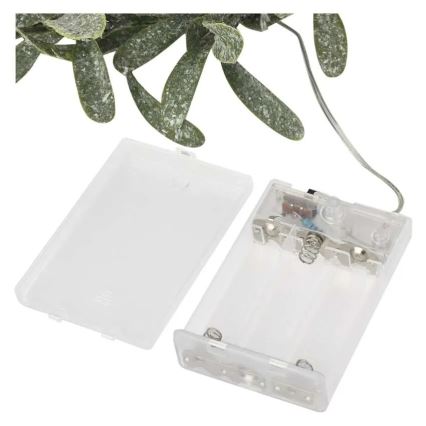 Guirlanda LED de Natal, 25 LEDs / 3x AA, diâmetro 35 cm