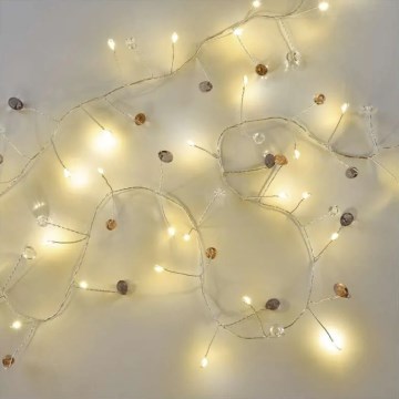 Guirlanda LED de Natal 40xLED/3xAA 1,5 m branco quente