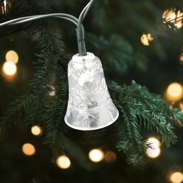 Guirlanda LED de Natal para exterior 20xLED/2xAA 2,2 m IP44 sininhos multicoloridos