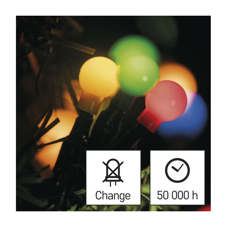 Guirlanda LED de Natal para exterior 480xLED/53m IP44 multicolorido
