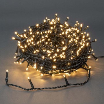 Guirlanda LED de Natal para exterior 720 LEDs / 7 funções 57 m IP44 branco quente