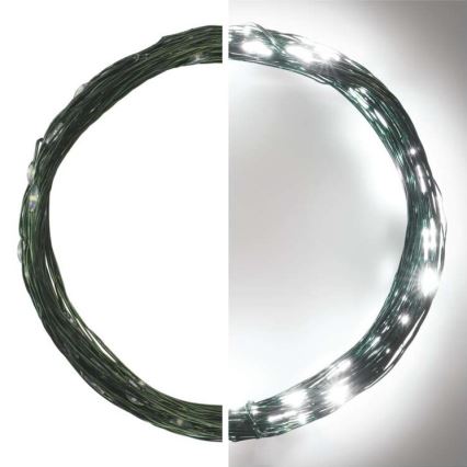 Guirlanda LED de Natal para exterior 75xLED/12,5m IP44 branco frio