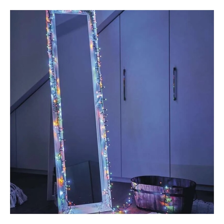 Guirlanda LED exterior 150xLED/27,35m IP44 multicolorido