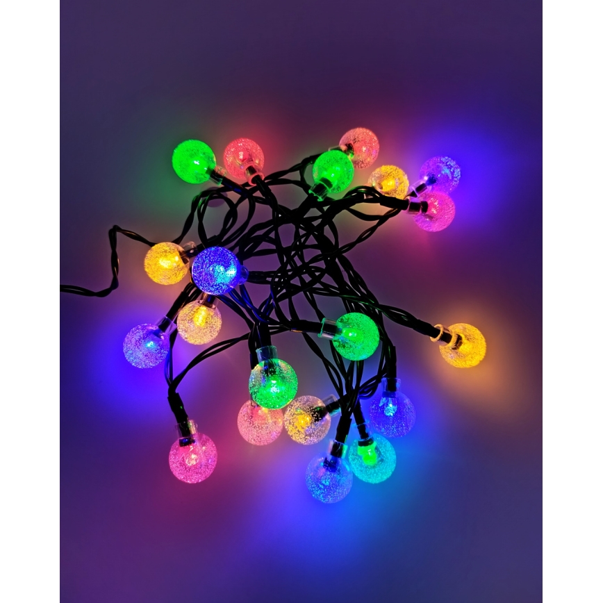 Guirlanda LED exterior 20xLED/2xAA 2,2 m IP44 multicolorido