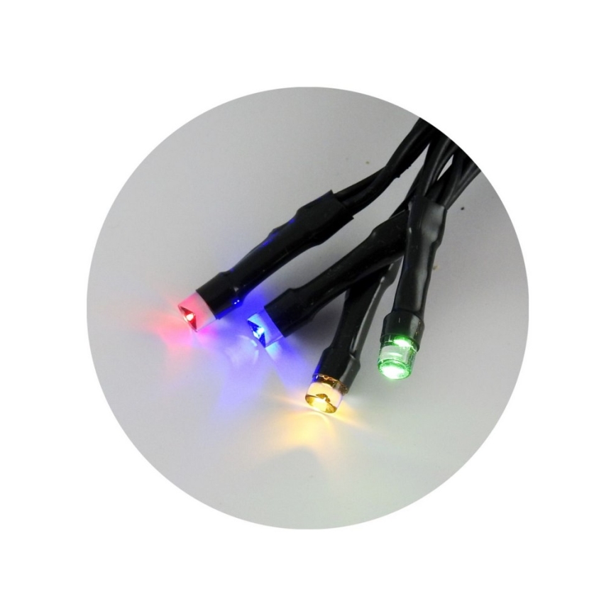 Guirlanda LED para exterior 10,8 m — 100 LEDs / 2 funções, IP44, multicolorida