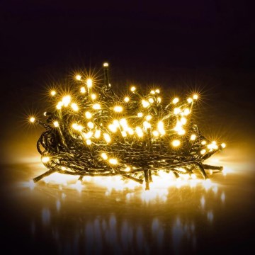 Guirlanda LED para exterior 1000 LEDs, 105 m, branco quente, IP44