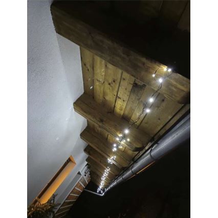 Guirlanda LED para exterior 120xLED/17m IP44, branco frio