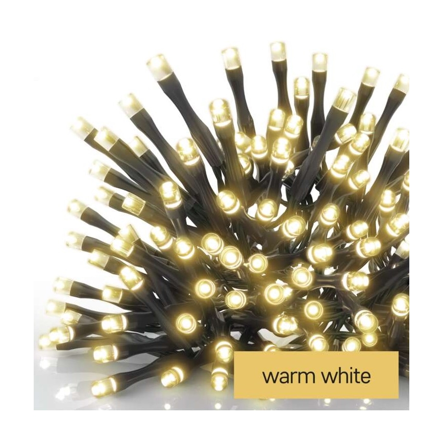 Guirlanda LED para exterior 120xLED/3xAA 8,9m IP44 branco quente