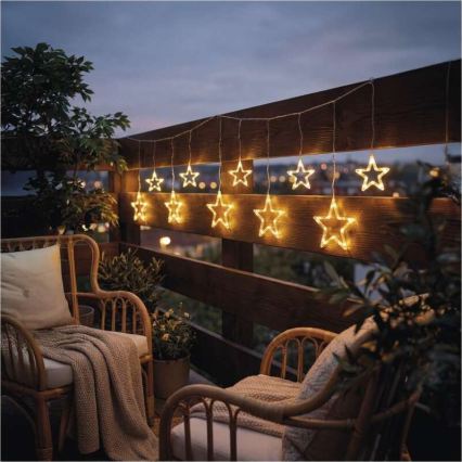Guirlanda LED para exterior 125xLED/1,9m IP44 branco quente