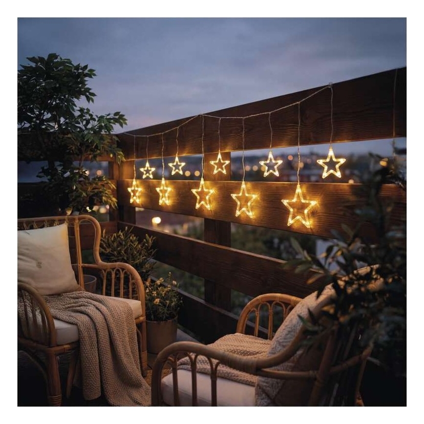 Guirlanda LED para exterior 125xLED/1,9m IP44 branco quente