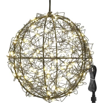 Guirlanda LED para exterior 200 LEDs 5 m IP44 branco quente