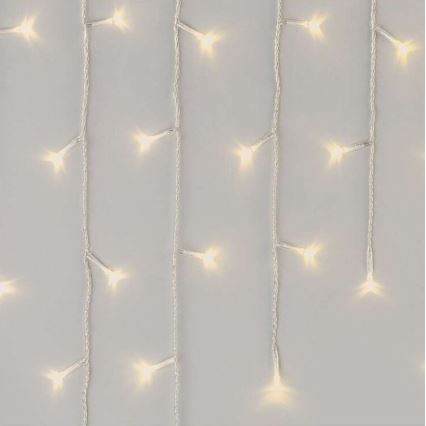 Guirlanda LED para exterior 300 LEDs/8 modos 10 m IP44 branco quente + comando à distância