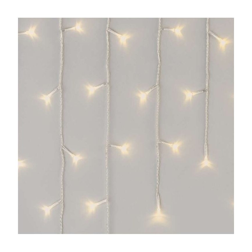 Guirlanda LED para exterior 300 LEDs/8 modos 10 m IP44 branco quente + comando à distância