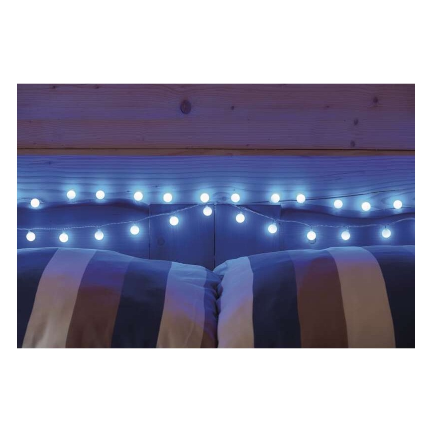Guirlanda LED para exterior 40xLED/9m IP44 azul