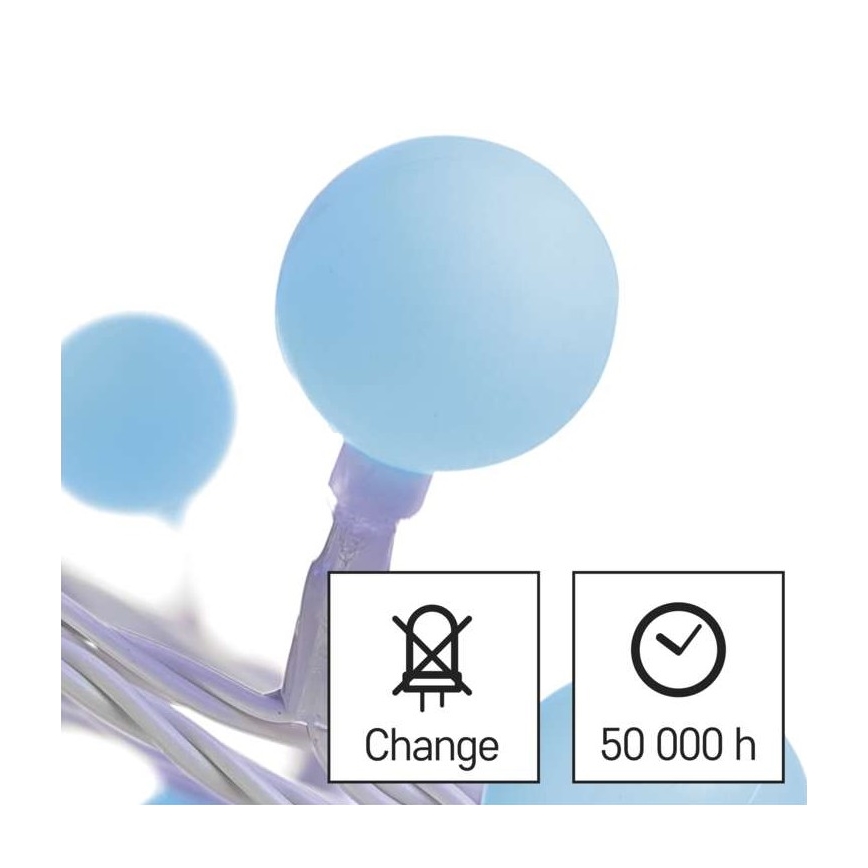Guirlanda LED para exterior 40xLED/9m IP44 azul