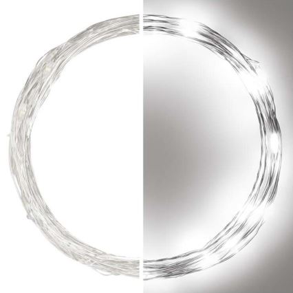Guirlanda LED para exterior 40xLED/9m IP44 branco frio