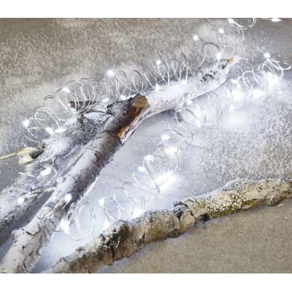 Guirlanda LED para exterior 40xLED/9m IP44 branco frio