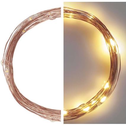 Guirlanda LED para exterior 40xLED/9m IP44 branco quente