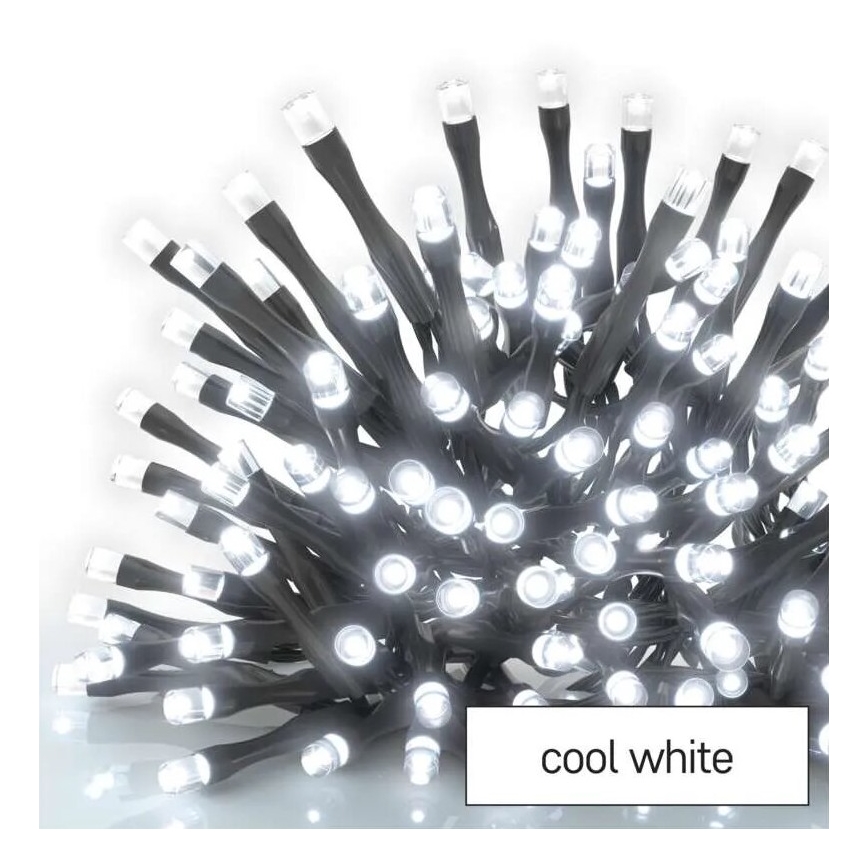 Guirlanda LED para exterior 50 LEDs/5 m IP44 branco frio
