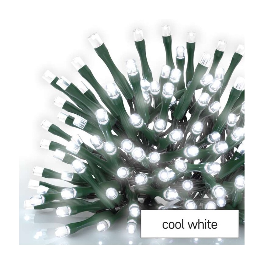 Guirlanda LED para exterior 600 LEDs / 8 modos 15 m IP44 branco frio