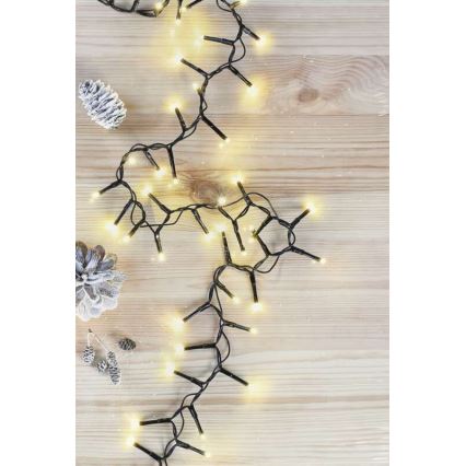 Guirlanda LED para exterior 600xLED/17m IP44 branco quente